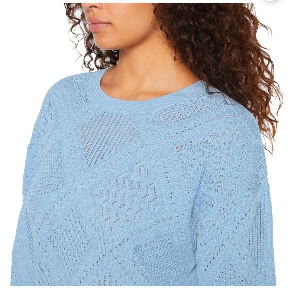 NWT Express Crewneck Pointelle Stitch Knit Sweater